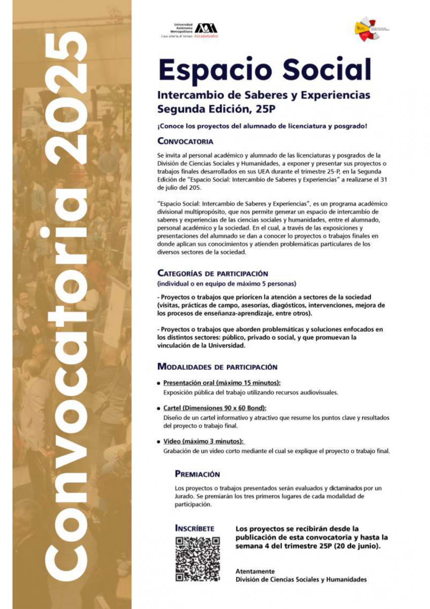Espacio Social Intercambio de Saberes y Experiencias Segunda Edición, 25P